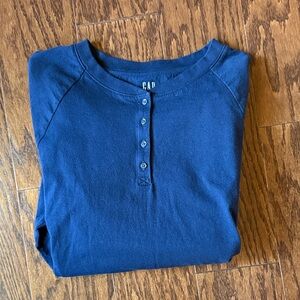 GAP navy Henley long sleeve